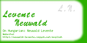 levente neuwald business card